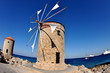 Stone windmill on the island of Rhodes