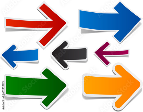 Vector: Paper arrows. Paper arrows.