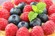 Berry tart close up