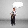 Foto: Boy with communication bubble Boy with communication bubble
