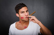 sex symbol smokes cigar