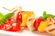 Grilled chicken skewer
