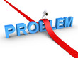 Businessman overcoming problem