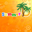 Vector: Background with warm sun and lens flare Background with warm sun and lens flare