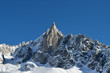 The Aiguilles du Midi mountain range in Chamonix