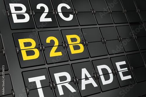 Illustration: Finance concept: B2b on airport board background Finance concept: B2b on airport board background