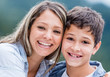 Happy Mother And Son