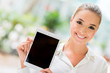 Business woman with tablet computer