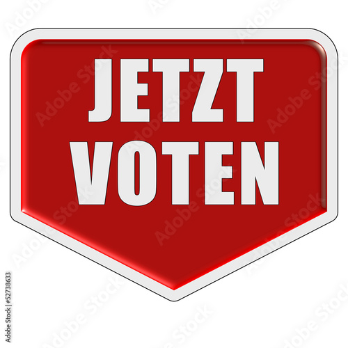 Illustration: Marker rot JETZT VOTEN Marker rot JETZT VOTEN
