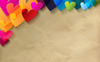 Valentines Papier Herz Vintage Hintergrund