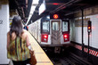 Woman waiting on platform