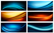 Set of business elegant colorful abstract backgrounds. Vector il
