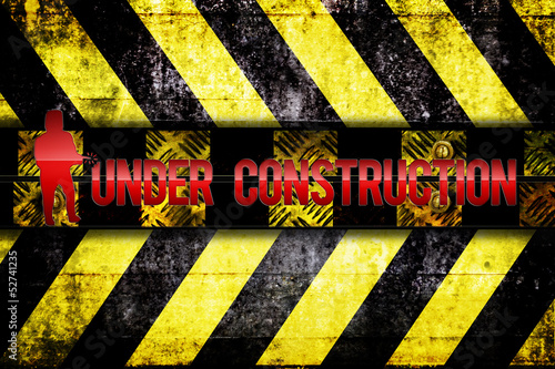 Illustration: Warnschild Under Construction Warnschild Under Construction