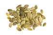 Pumpkin seeds on white