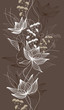 Seamless vector background, texture with flowers, floral pattern