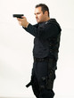 Military Man Pointing Gun