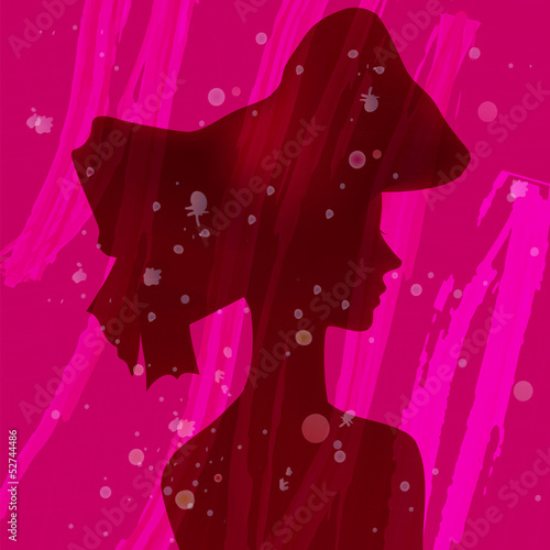 Vector: woman In ribbon headdress woman In ribbon headdress
