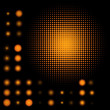 Set of spotted Orange halftone. EPS 8