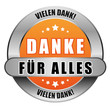 5 Star Button rot DANKE FÜR ALLES VD VD