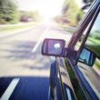 Car and road.
