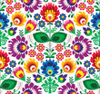 Seamless traditional floral polish pattern - ethnic background Seamless traditional floral polish pattern - ethnic background