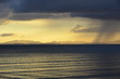 canvas print picture - Sonnenuntergang mit dunklen Wolken