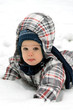 Little boy in snow