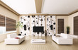 Illustration: Modern wohnzimmer interior 3d render Modern wohnzimmer interior 3d render