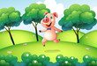 A pig at the hilltop