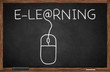 E-learning on chalkboard