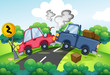 An accident at the road