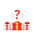 Three gift selection concept