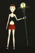 3d render of cartoon character with staff