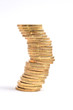 Photo: Columna de monedas de un euro Columna de monedas de un euro