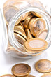 Photo: Monedas en un bote Monedas en un bote