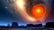 White hole and city of aliens