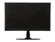 Black lcd monitor isolated on white background.