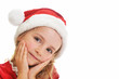 girl in santa cap