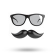 hat with moustache