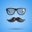 hat with moustache