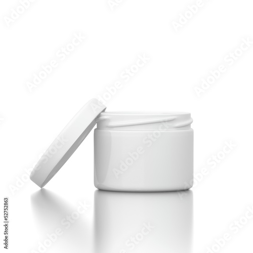 Illustration: Cosmetic creme with open cap Cosmetic creme with open cap