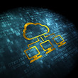 Cloud computing concept: Cloud Network on digital background