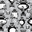 seamless illustration samovar on gray background