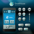 Mobile interface and elements for smart house system.