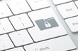 Business concept: Folder on computer keyboard background