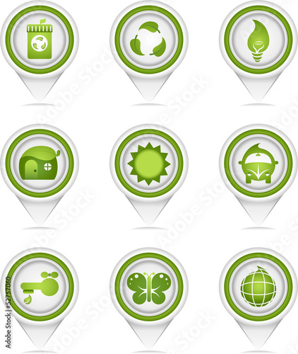 Vector: green nature pointers green nature pointers