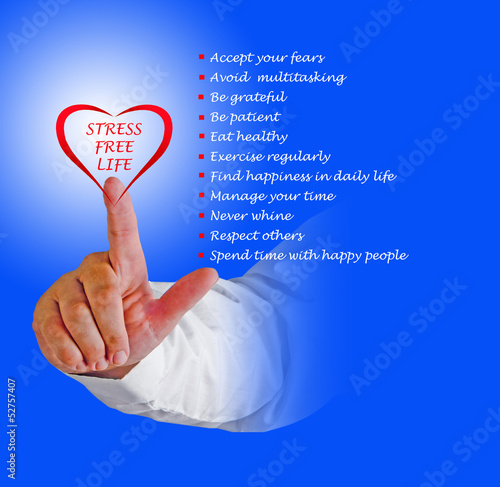 Illustration: Stress free lifestyle tips Stress free lifestyle tips