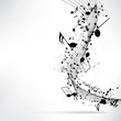 abstract musical background with notes