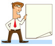 Office Worker Holding Paper Fo...