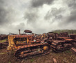 rusted farm tractors